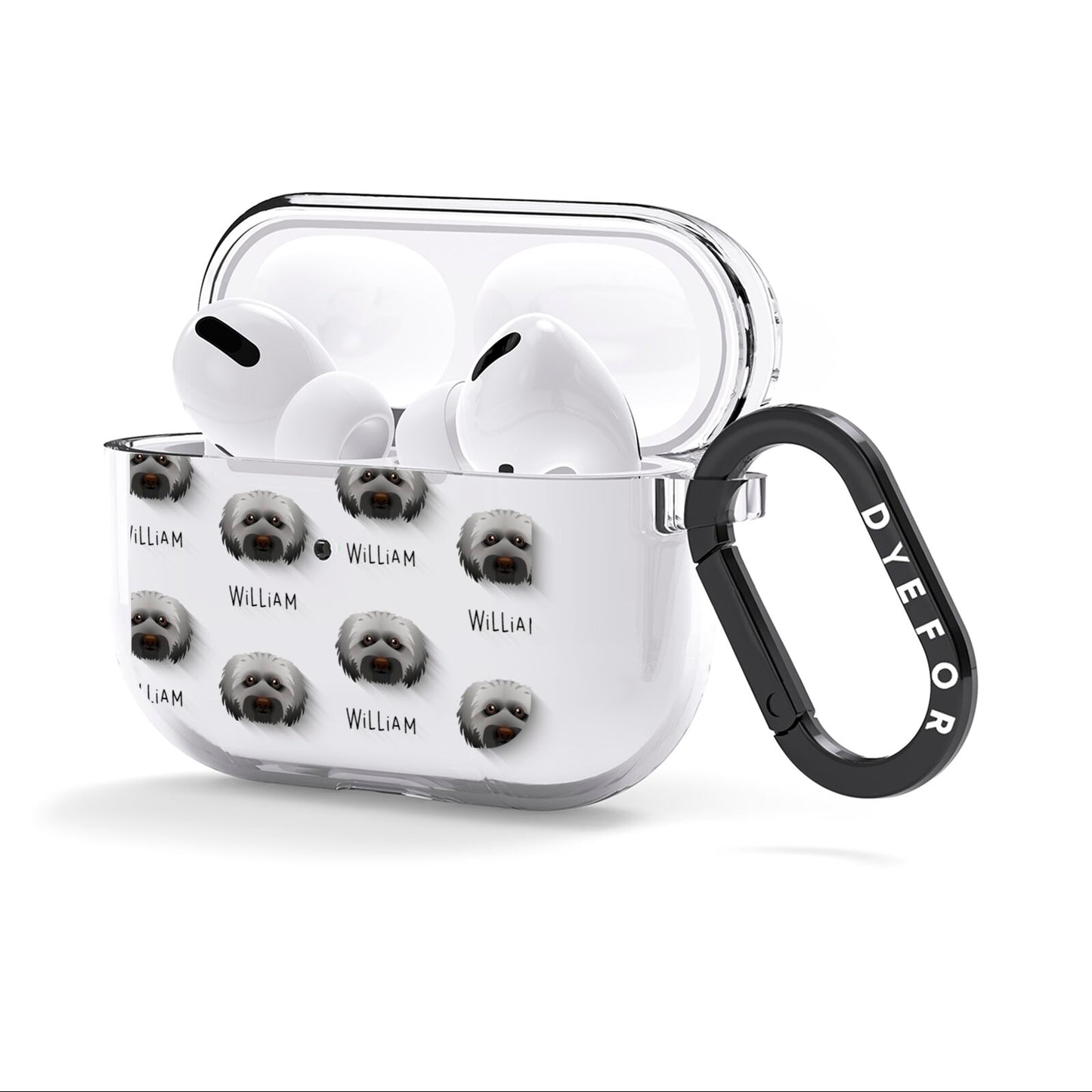 Doxiepoo Icon with Name AirPods Clear Case 3rd Gen Side Image