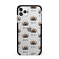 Doxiepoo Icon with Name Apple iPhone 11 Pro Max in Silver with Black Impact Case