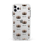 Doxiepoo Icon with Name Apple iPhone 11 Pro Max in Silver with White Impact Case