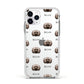 Doxiepoo Icon with Name Apple iPhone 11 Pro in Silver with White Impact Case