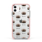 Doxiepoo Icon with Name Apple iPhone 11 in White with Pink Impact Case