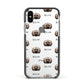 Doxiepoo Icon with Name Apple iPhone Xs Impact Case Black Edge on Silver Phone