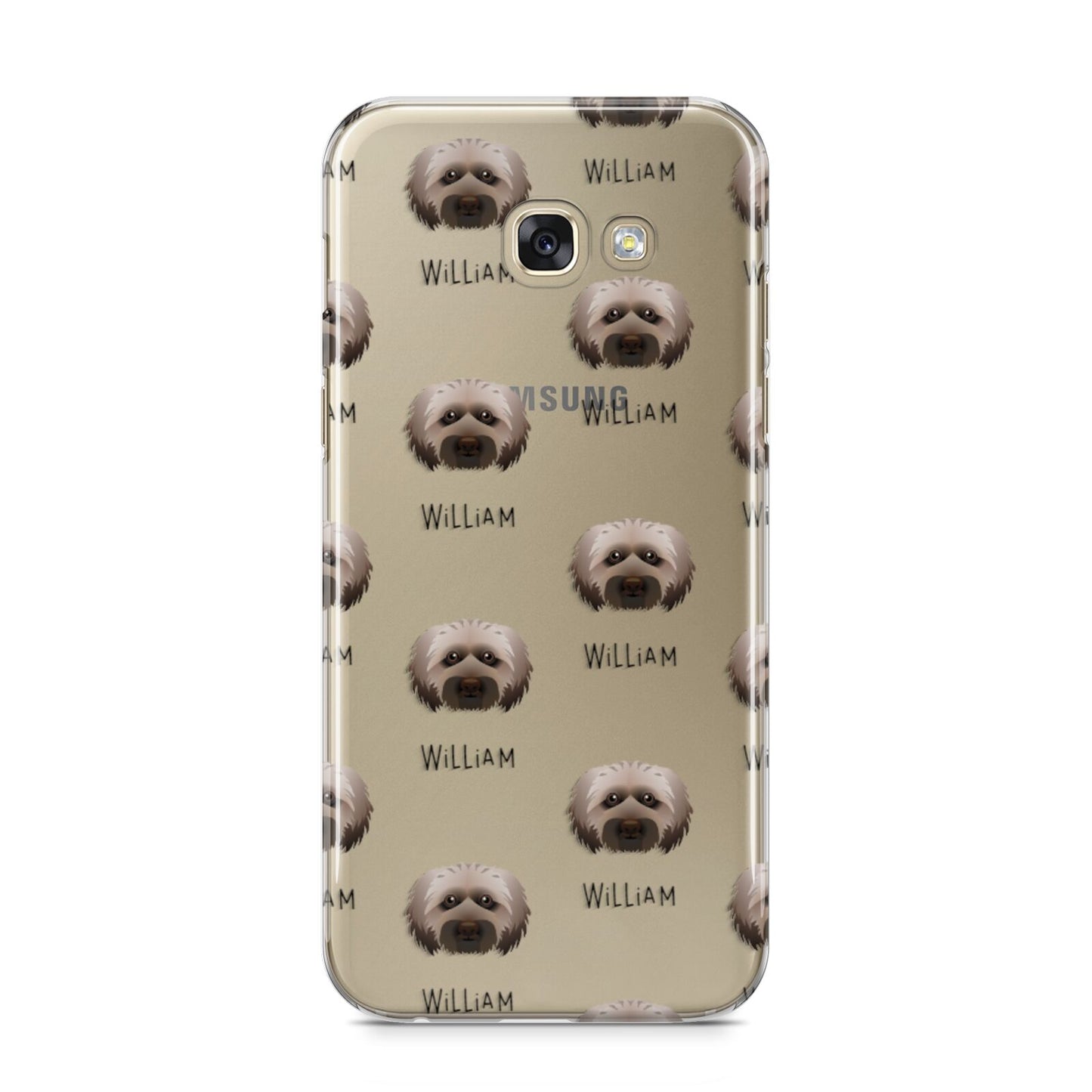 Doxiepoo Icon with Name Samsung Galaxy A5 2017 Case on gold phone