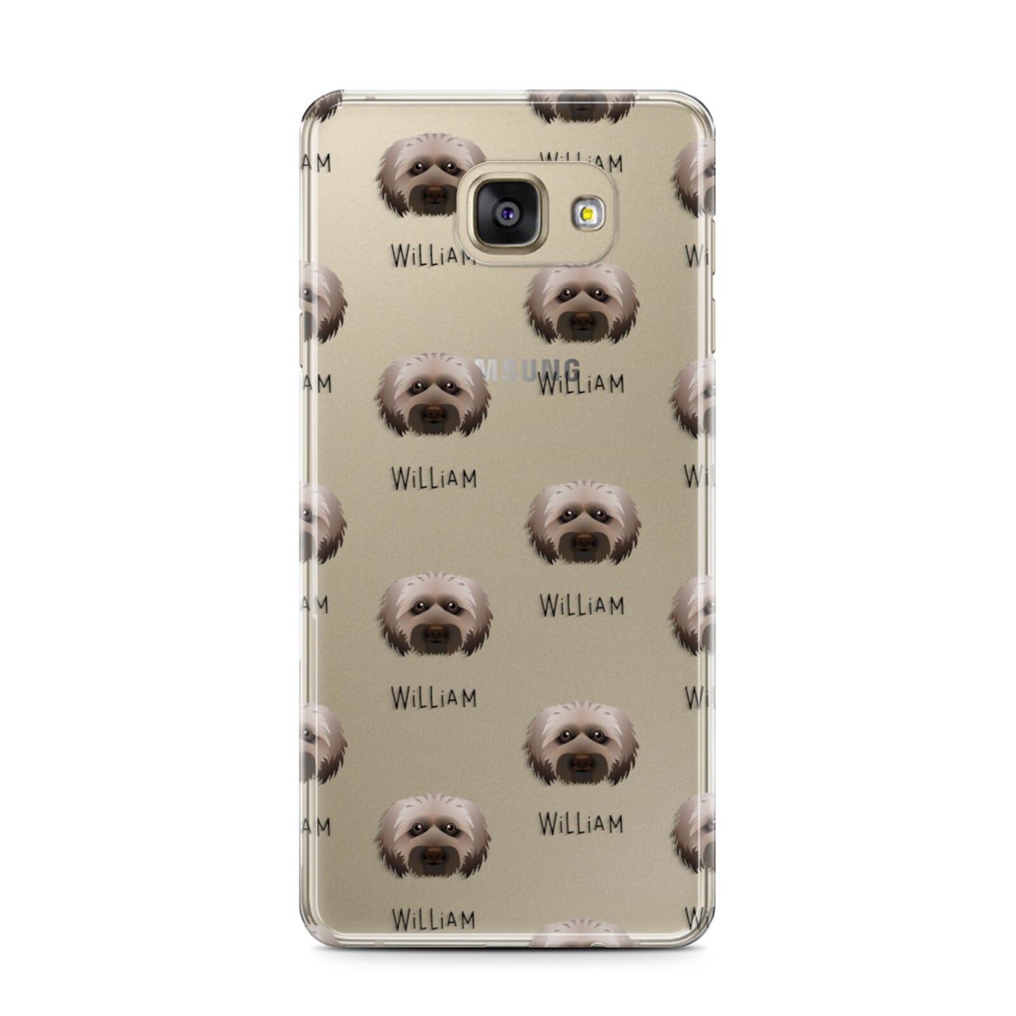Doxiepoo Icon with Name Samsung Galaxy A7 2016 Case on gold phone
