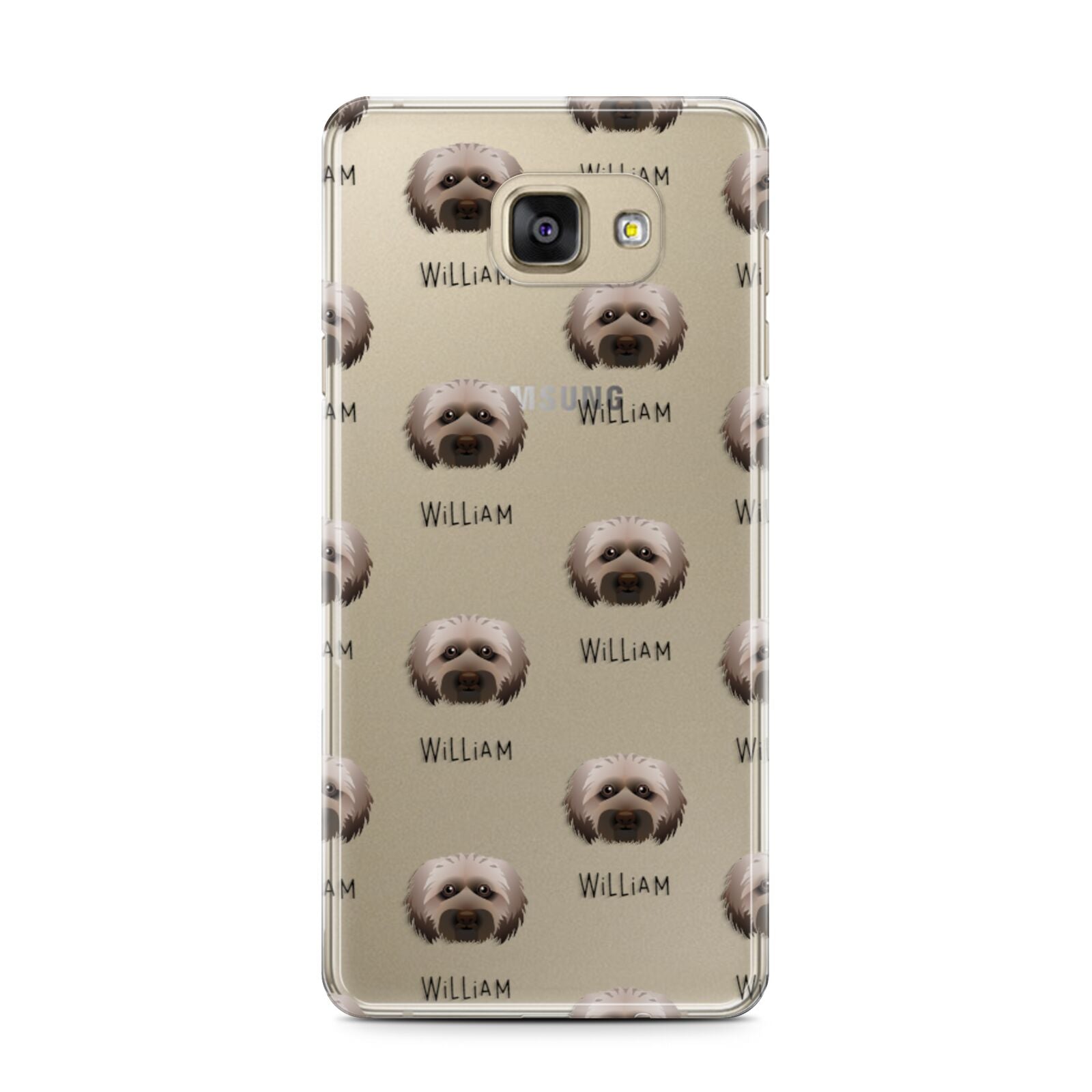 Doxiepoo Icon with Name Samsung Galaxy A7 2016 Case on gold phone
