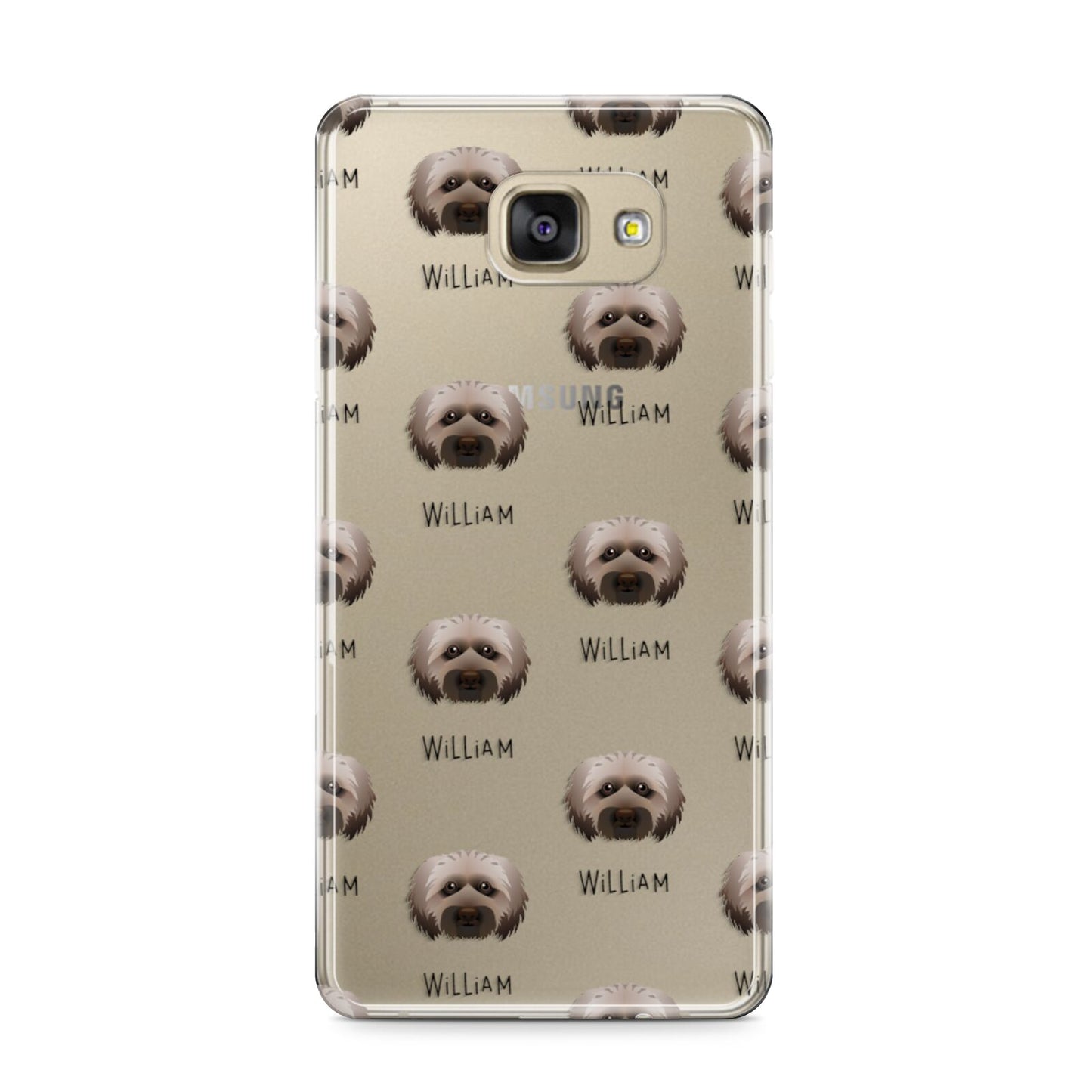 Doxiepoo Icon with Name Samsung Galaxy A9 2016 Case on gold phone