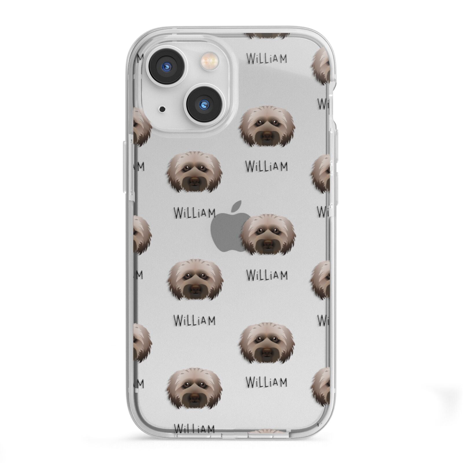 Doxiepoo Icon with Name iPhone 13 Mini TPU Impact Case with White Edges