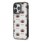Doxiepoo Icon with Name iPhone 13 Pro Black Impact Case Side Angle on Silver phone