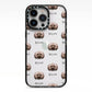 Doxiepoo Icon with Name iPhone 13 Pro Black Impact Case on Silver phone