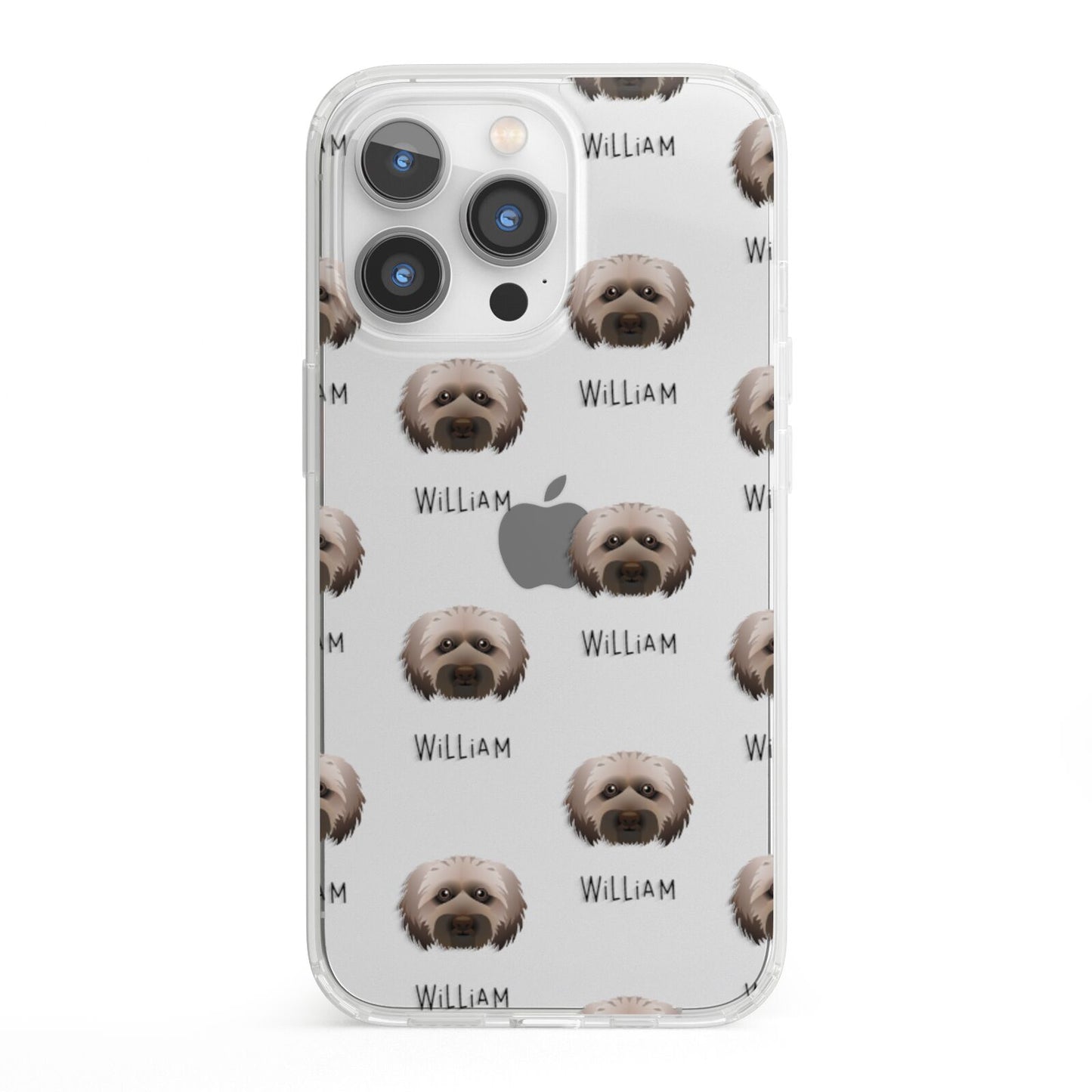 Doxiepoo Icon with Name iPhone 13 Pro Clear Bumper Case