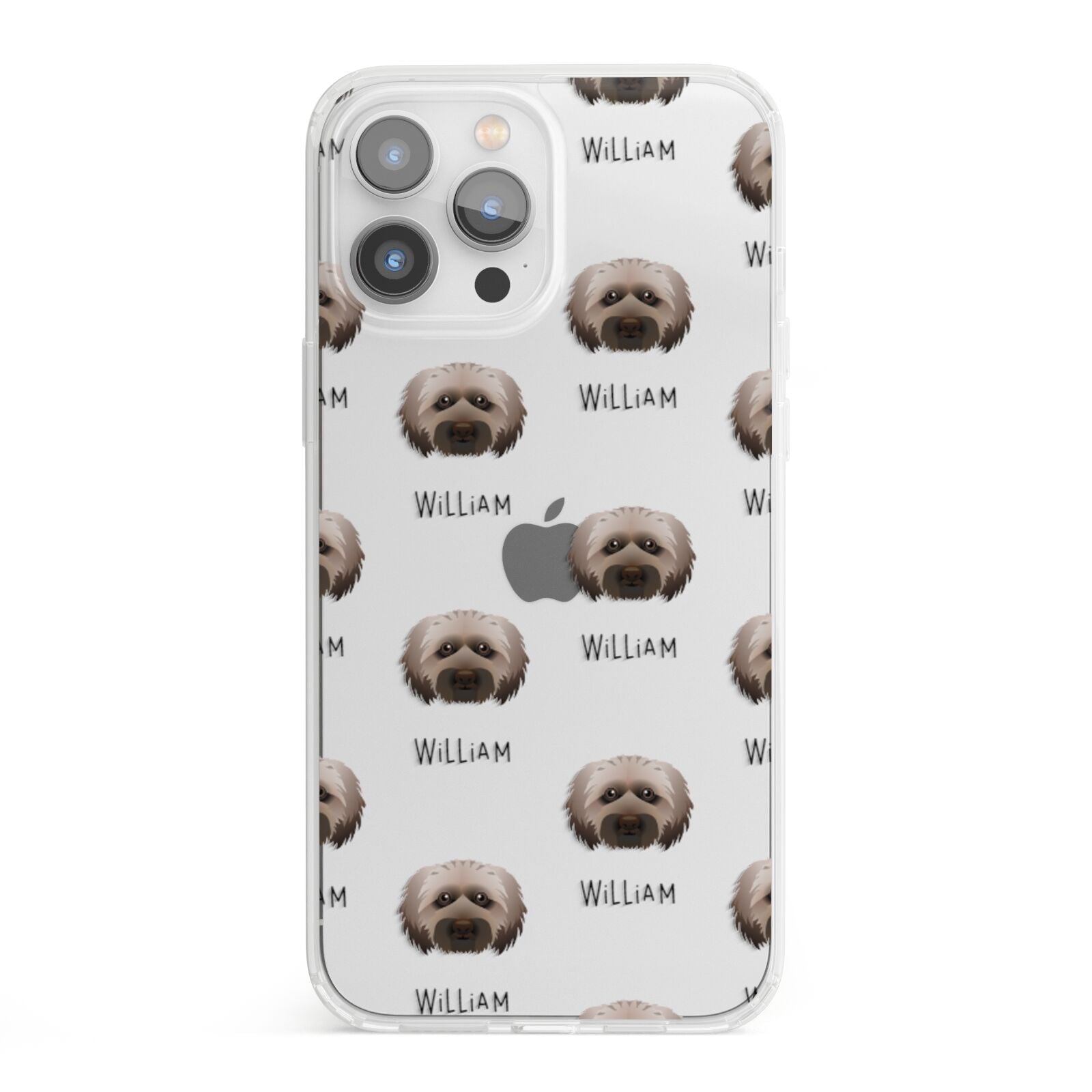 Doxiepoo Icon with Name iPhone 13 Pro Max Clear Bumper Case