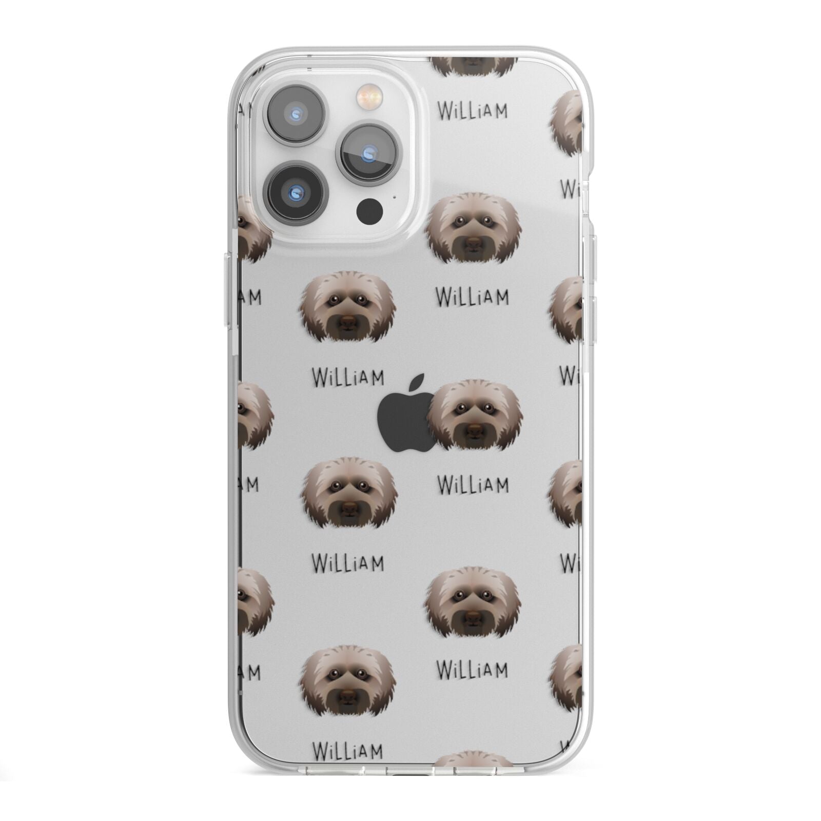 Doxiepoo Icon with Name iPhone 13 Pro Max TPU Impact Case with White Edges