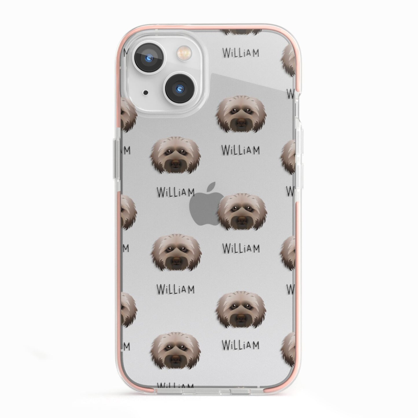 Doxiepoo Icon with Name iPhone 13 TPU Impact Case with Pink Edges