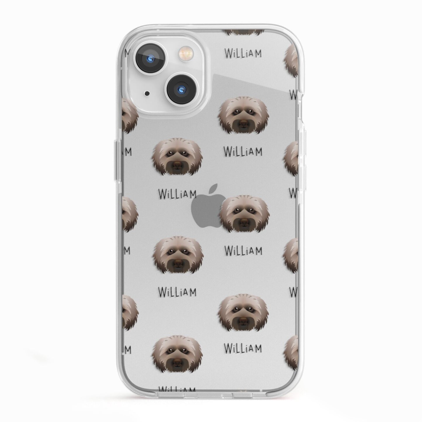 Doxiepoo Icon with Name iPhone 13 TPU Impact Case with White Edges