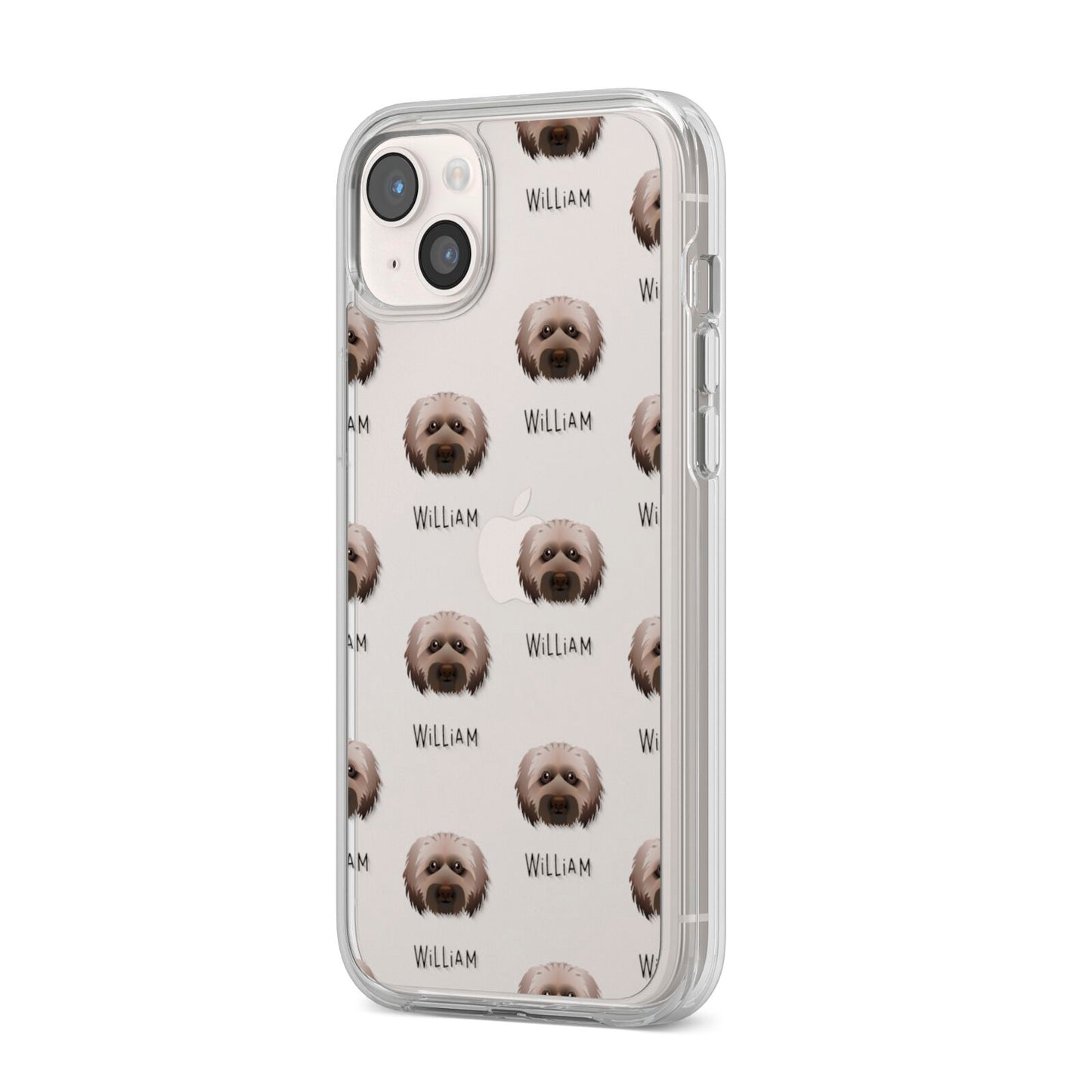 Doxiepoo Icon with Name iPhone 14 Plus Clear Tough Case Starlight Angled Image