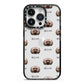Doxiepoo Icon with Name iPhone 14 Pro Black Impact Case on Silver phone