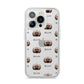 Doxiepoo Icon with Name iPhone 14 Pro Clear Tough Case Silver