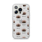 Doxiepoo Icon with Name iPhone 14 Pro Glitter Tough Case Silver