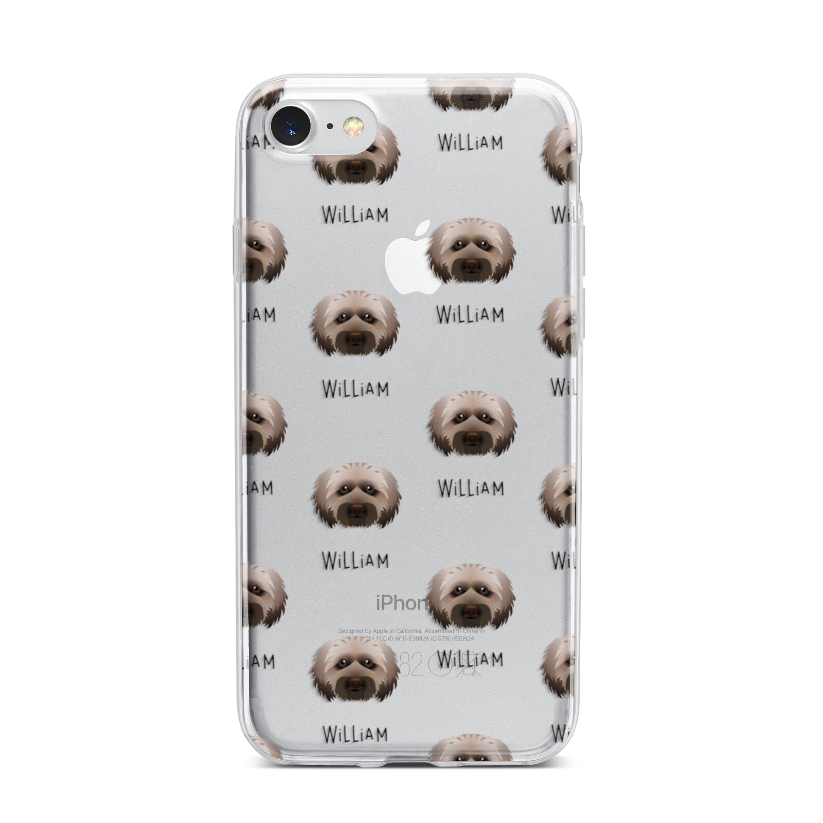 Doxiepoo Icon with Name iPhone 7 Bumper Case on Silver iPhone