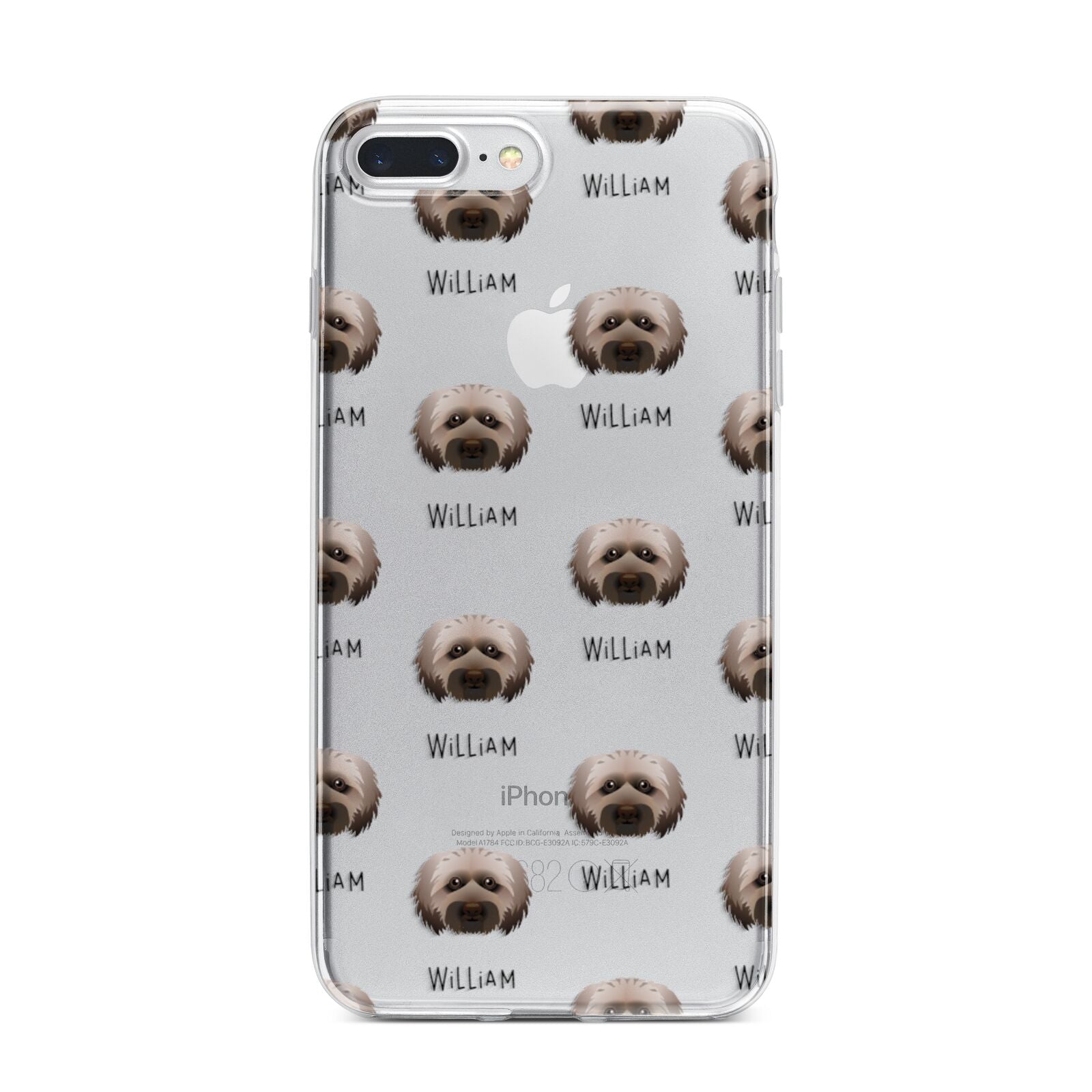 Doxiepoo Icon with Name iPhone 7 Plus Bumper Case on Silver iPhone