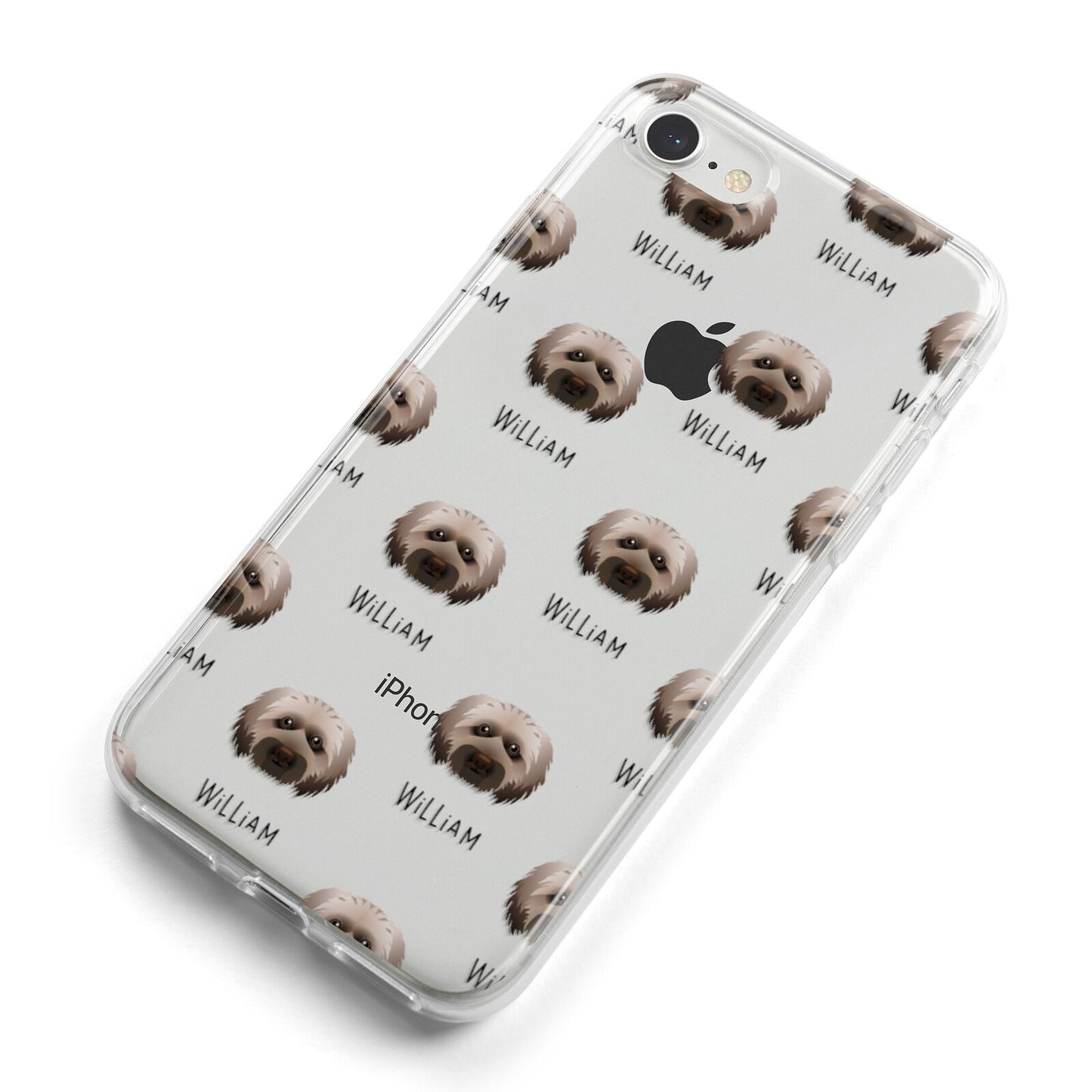 Doxiepoo Icon with Name iPhone 8 Bumper Case on Silver iPhone Alternative Image