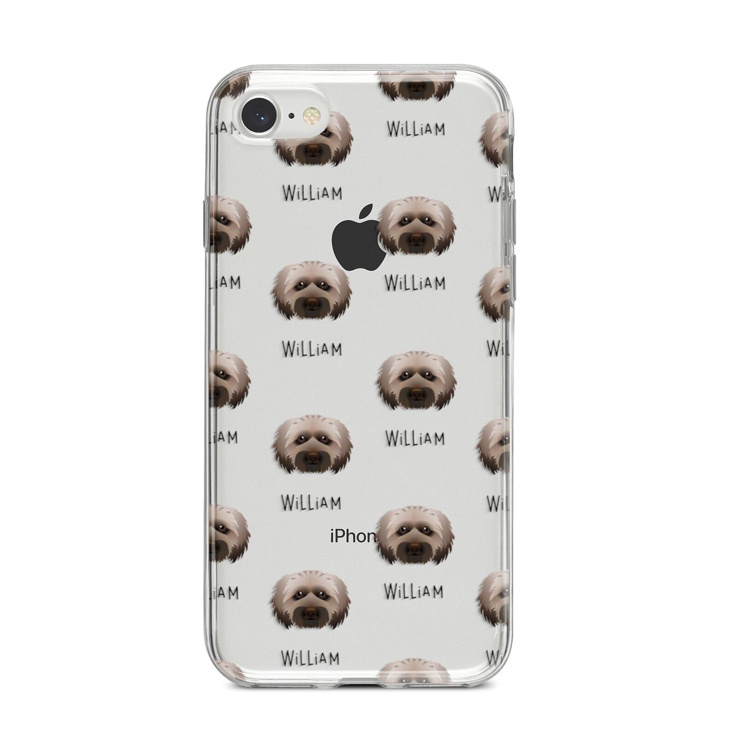 Doxiepoo Icon with Name iPhone 8 Bumper Case on Silver iPhone