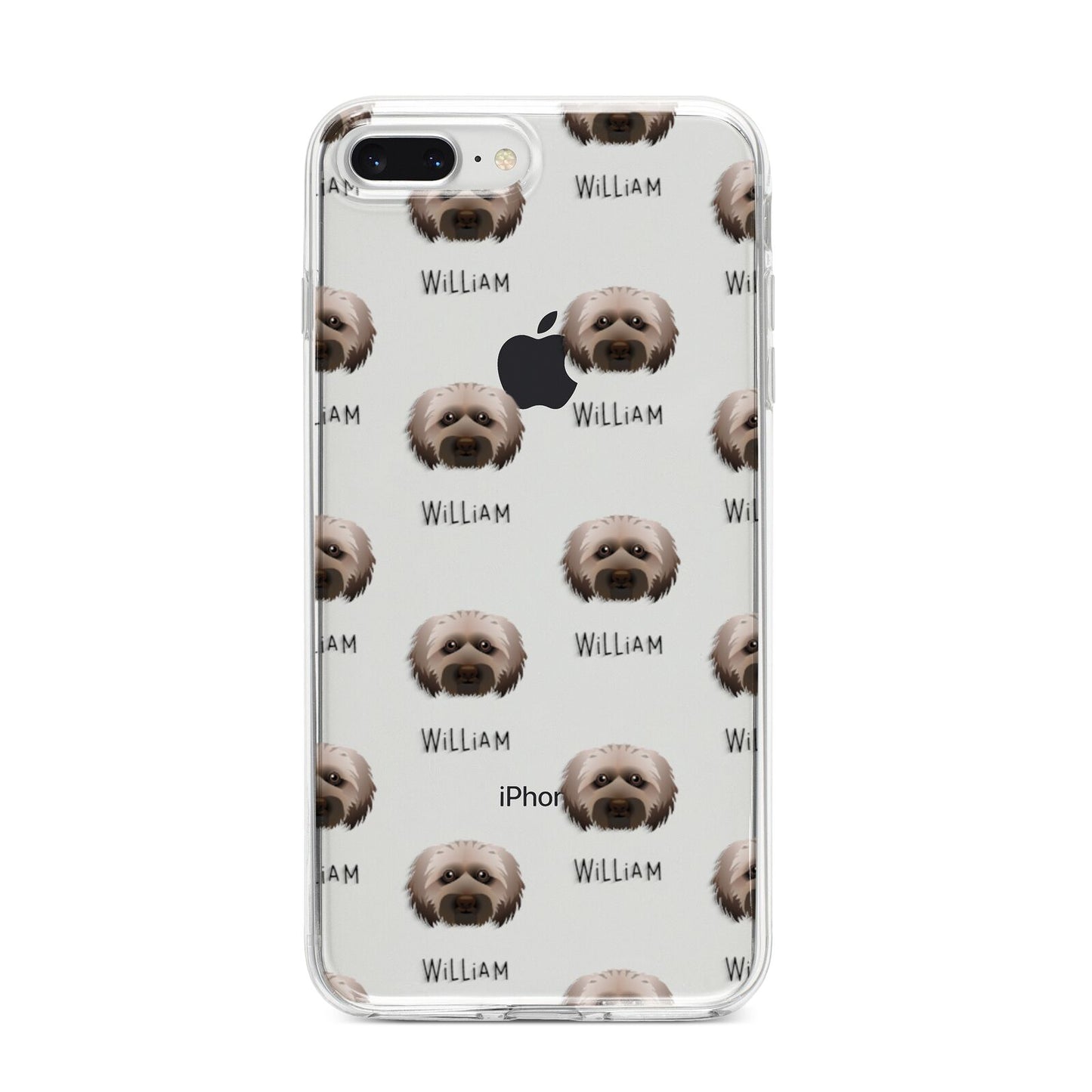 Doxiepoo Icon with Name iPhone 8 Plus Bumper Case on Silver iPhone