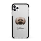 Doxiepoo Personalised Apple iPhone 11 Pro Max in Silver with Black Impact Case