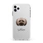 Doxiepoo Personalised Apple iPhone 11 Pro Max in Silver with White Impact Case