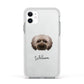 Doxiepoo Personalised Apple iPhone 11 in White with White Impact Case