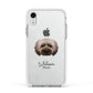 Doxiepoo Personalised Apple iPhone XR Impact Case White Edge on Silver Phone