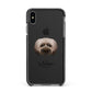 Doxiepoo Personalised Apple iPhone Xs Max Impact Case Black Edge on Black Phone