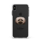 Doxiepoo Personalised Apple iPhone Xs Max Impact Case White Edge on Black Phone