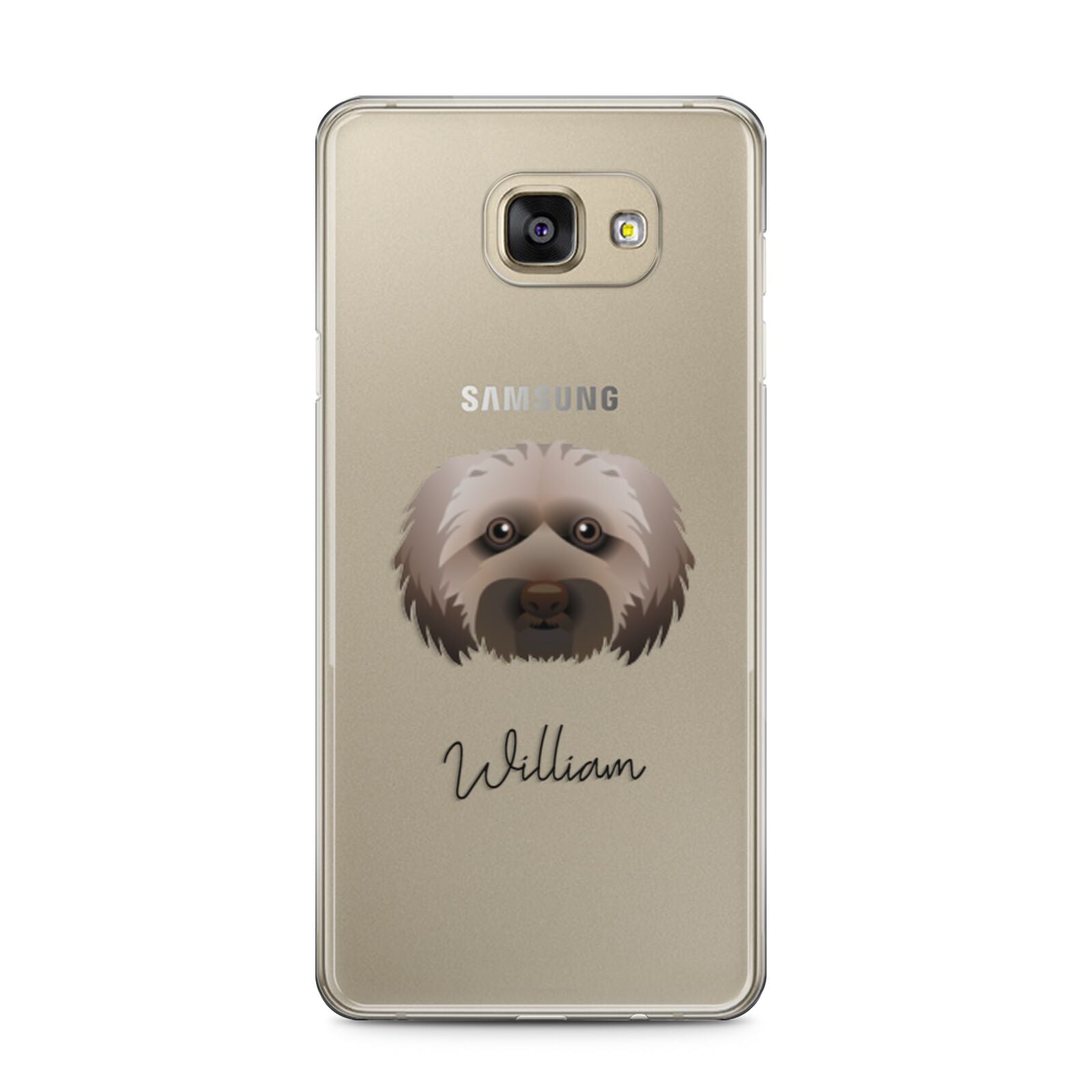 Doxiepoo Personalised Samsung Galaxy A5 2016 Case on gold phone