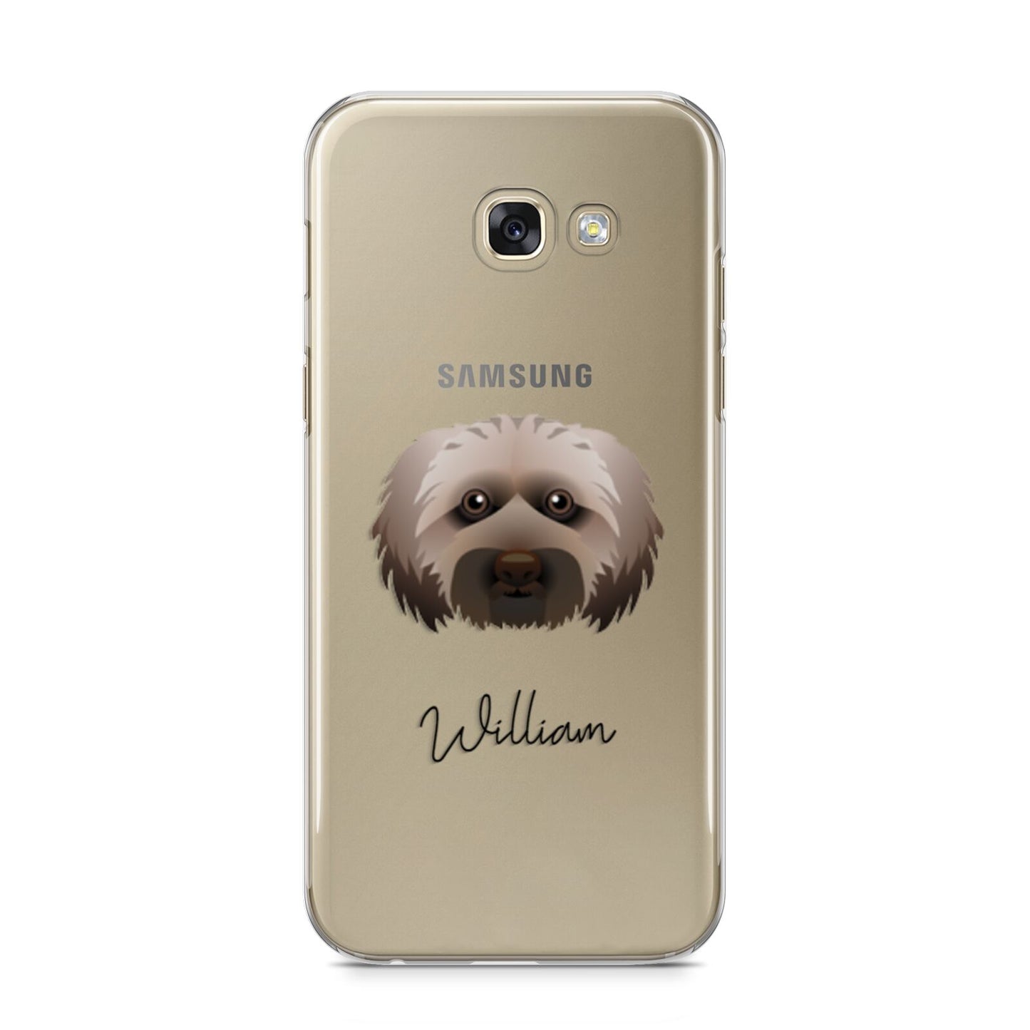 Doxiepoo Personalised Samsung Galaxy A5 2017 Case on gold phone