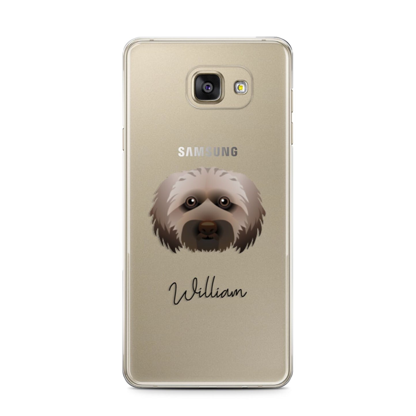 Doxiepoo Personalised Samsung Galaxy A7 2016 Case on gold phone