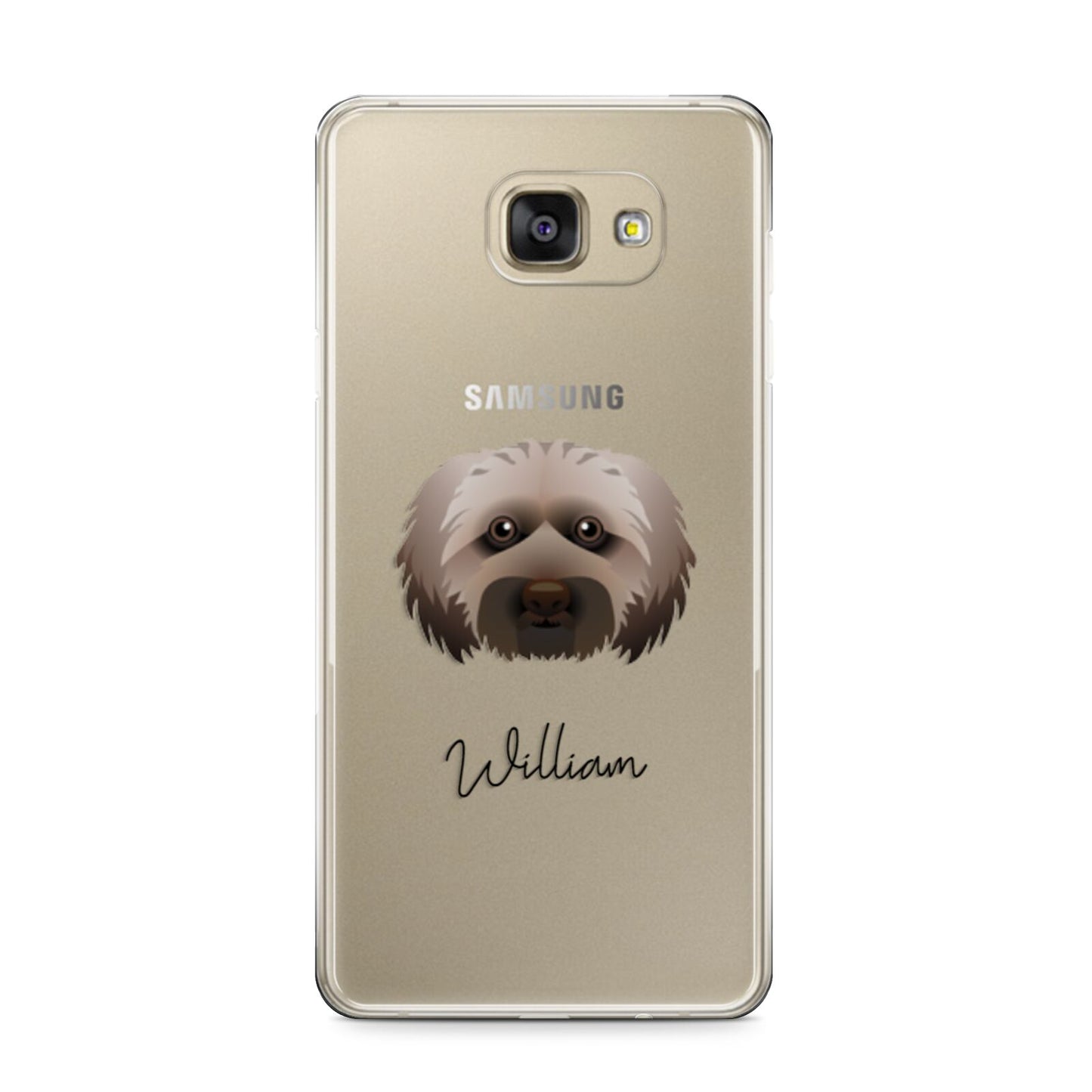 Doxiepoo Personalised Samsung Galaxy A9 2016 Case on gold phone