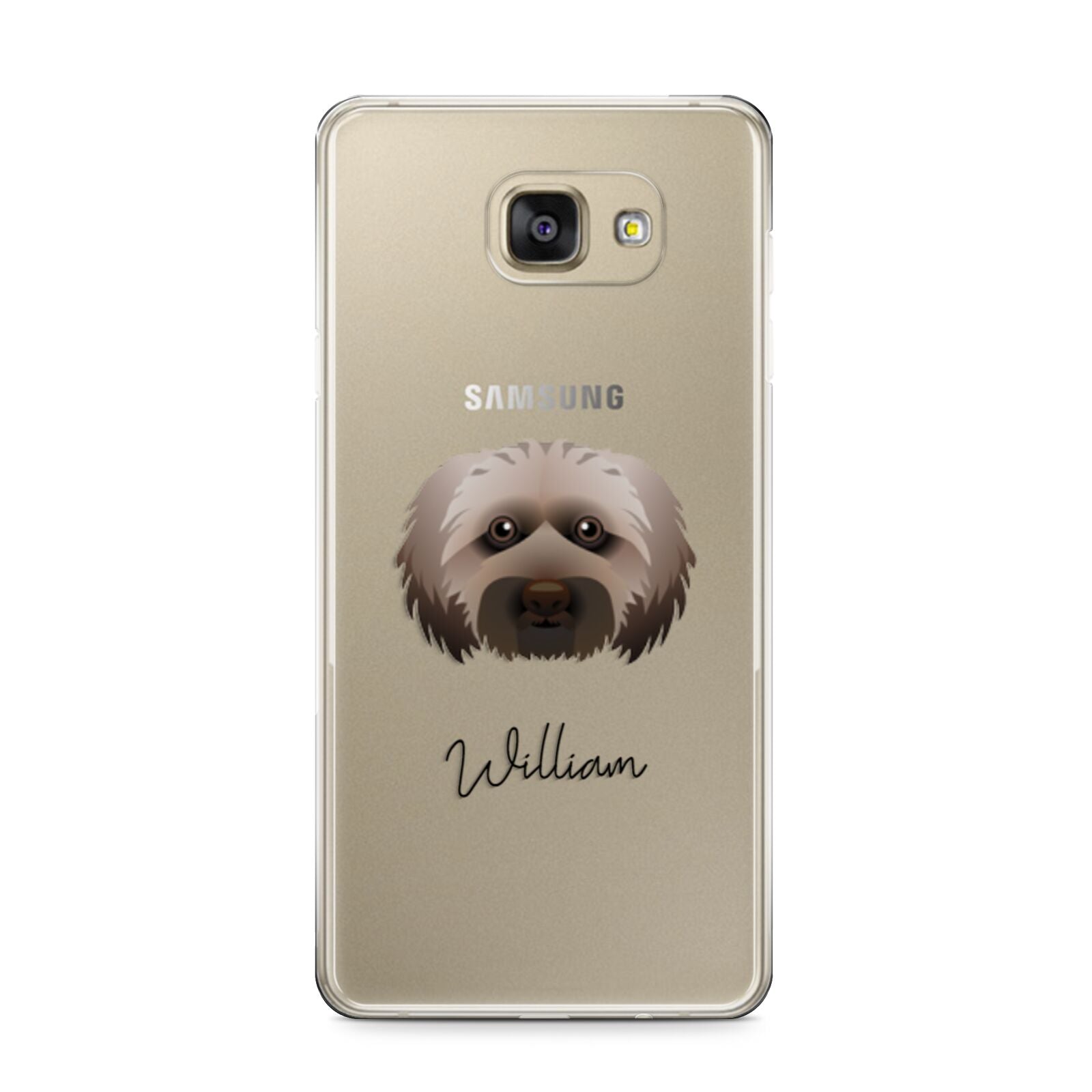Doxiepoo Personalised Samsung Galaxy A9 2016 Case on gold phone