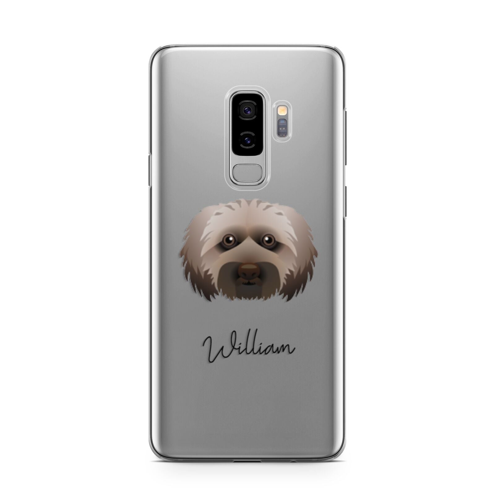 Doxiepoo Personalised Samsung Galaxy S9 Plus Case on Silver phone