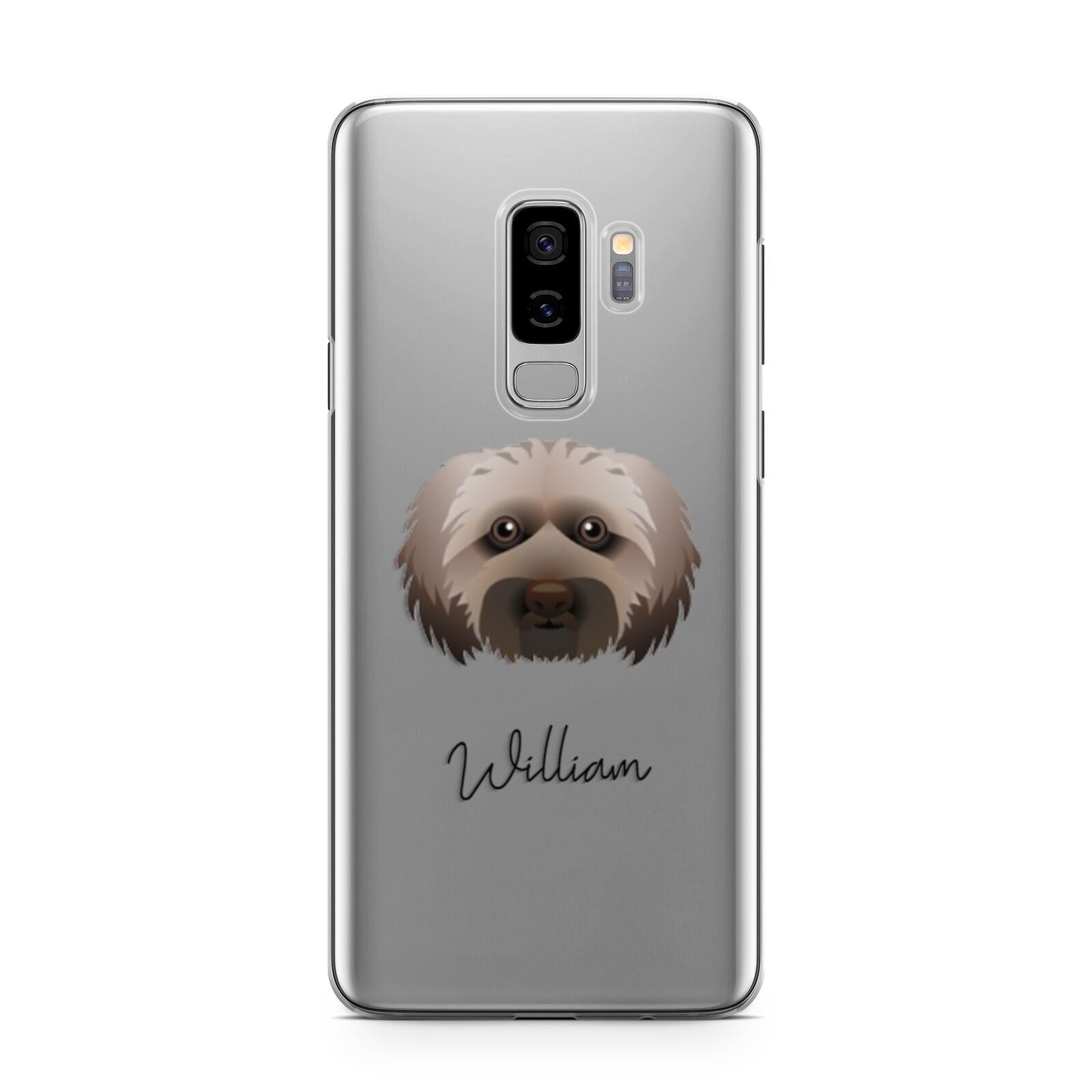 Doxiepoo Personalised Samsung Galaxy S9 Plus Case on Silver phone