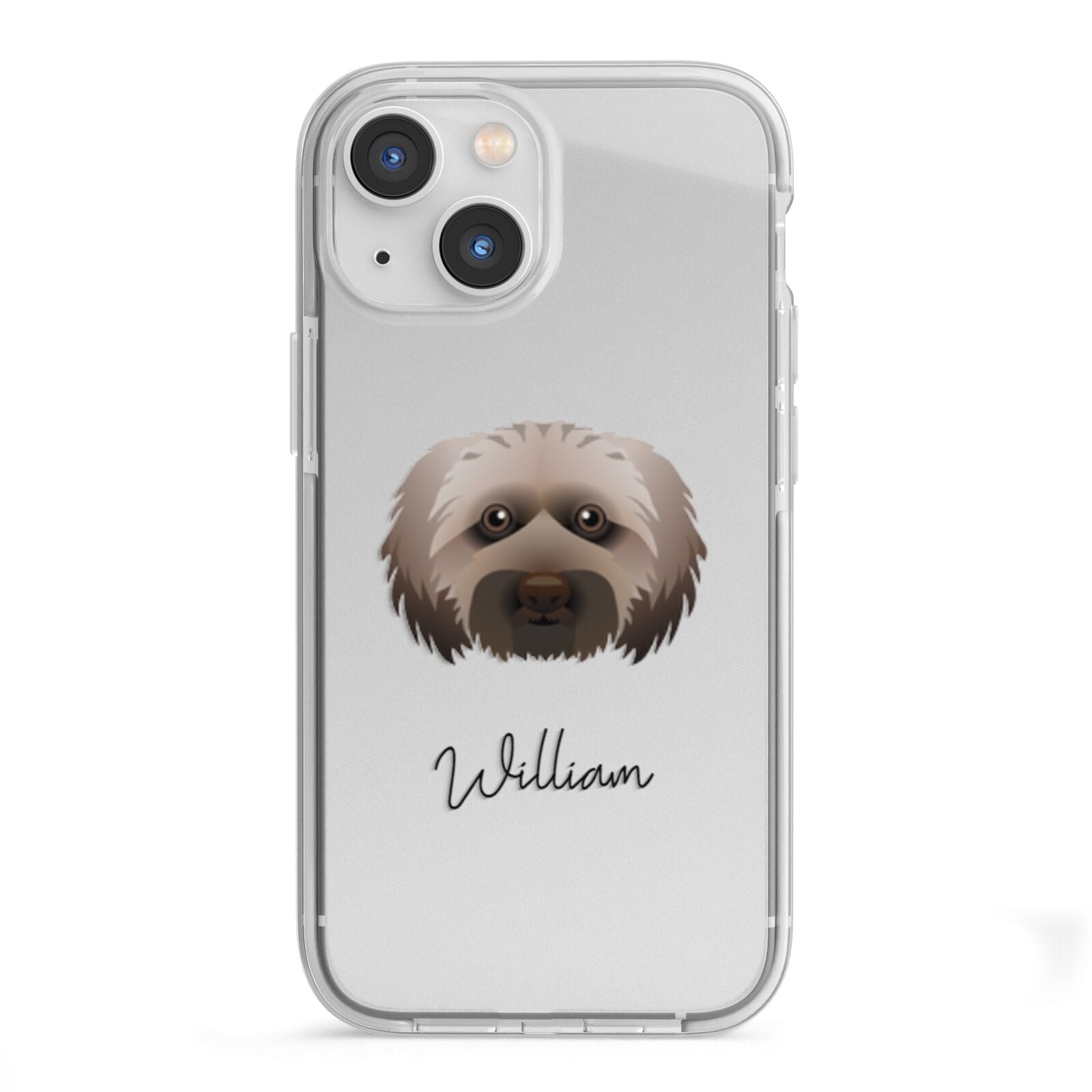 Doxiepoo Personalised iPhone 13 Mini TPU Impact Case with White Edges