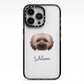 Doxiepoo Personalised iPhone 13 Pro Black Impact Case on Silver phone