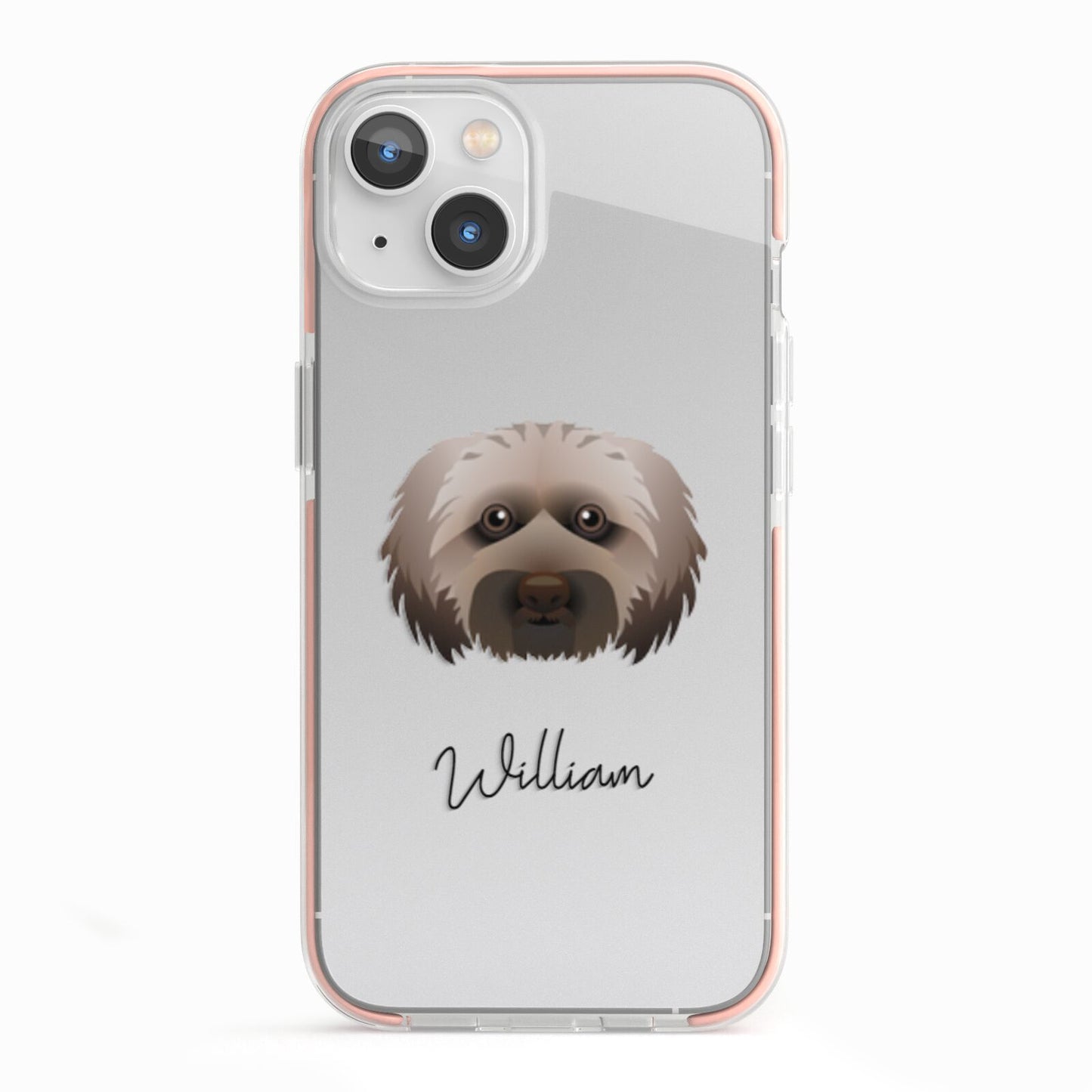 Doxiepoo Personalised iPhone 13 TPU Impact Case with Pink Edges