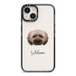 Doxiepoo Personalised iPhone 14 Black Impact Case on Silver phone