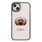 Doxiepoo Personalised iPhone 14 Plus Black Impact Case on Silver phone