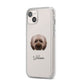 Doxiepoo Personalised iPhone 14 Plus Clear Tough Case Starlight Angled Image