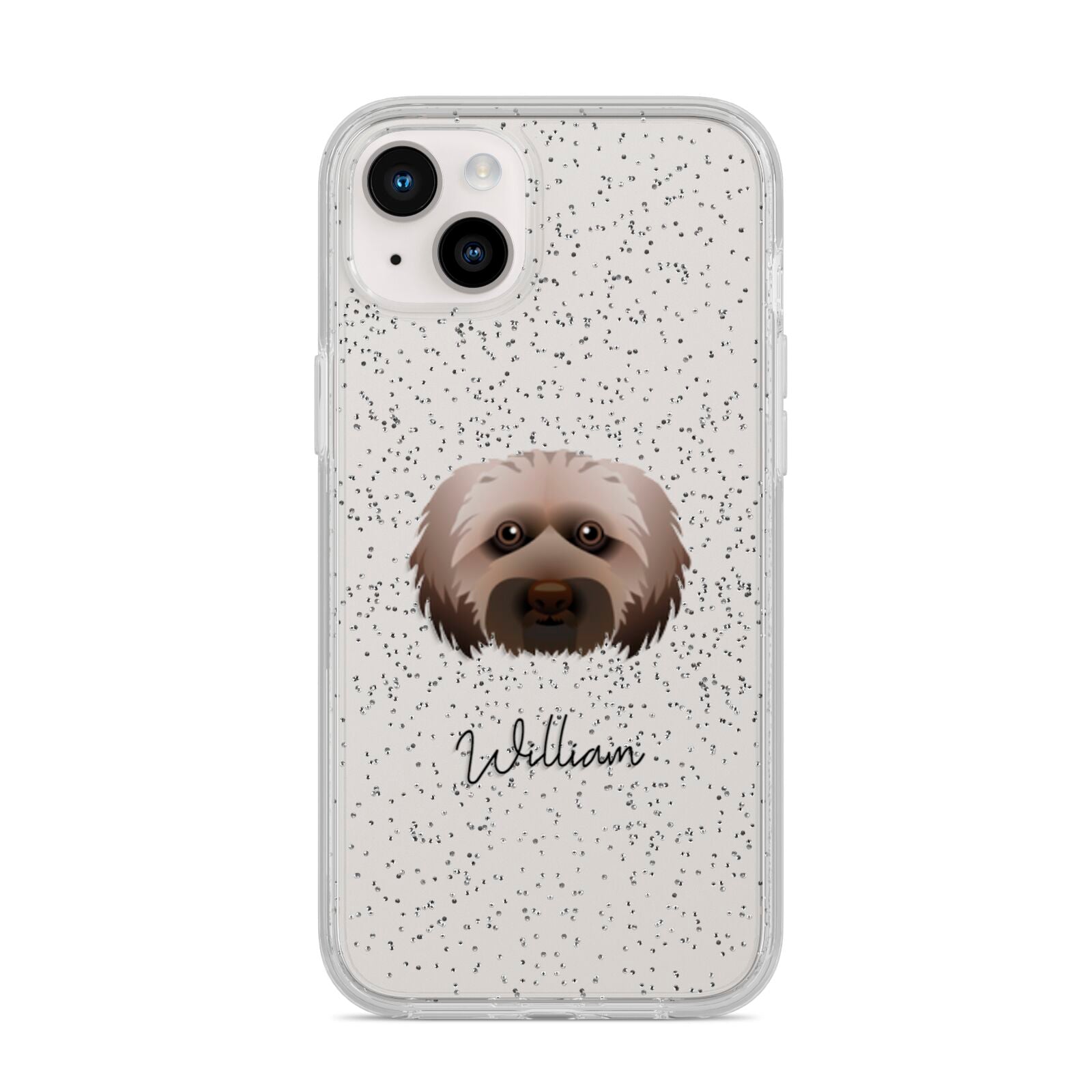 Doxiepoo Personalised iPhone 14 Plus Glitter Tough Case Starlight
