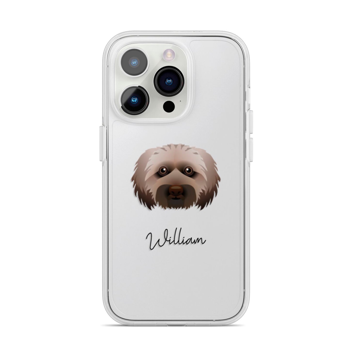 Doxiepoo Personalised iPhone 14 Pro Clear Tough Case Silver