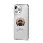 Doxiepoo Personalised iPhone 14 Pro Max Clear Tough Case Silver Angled Image
