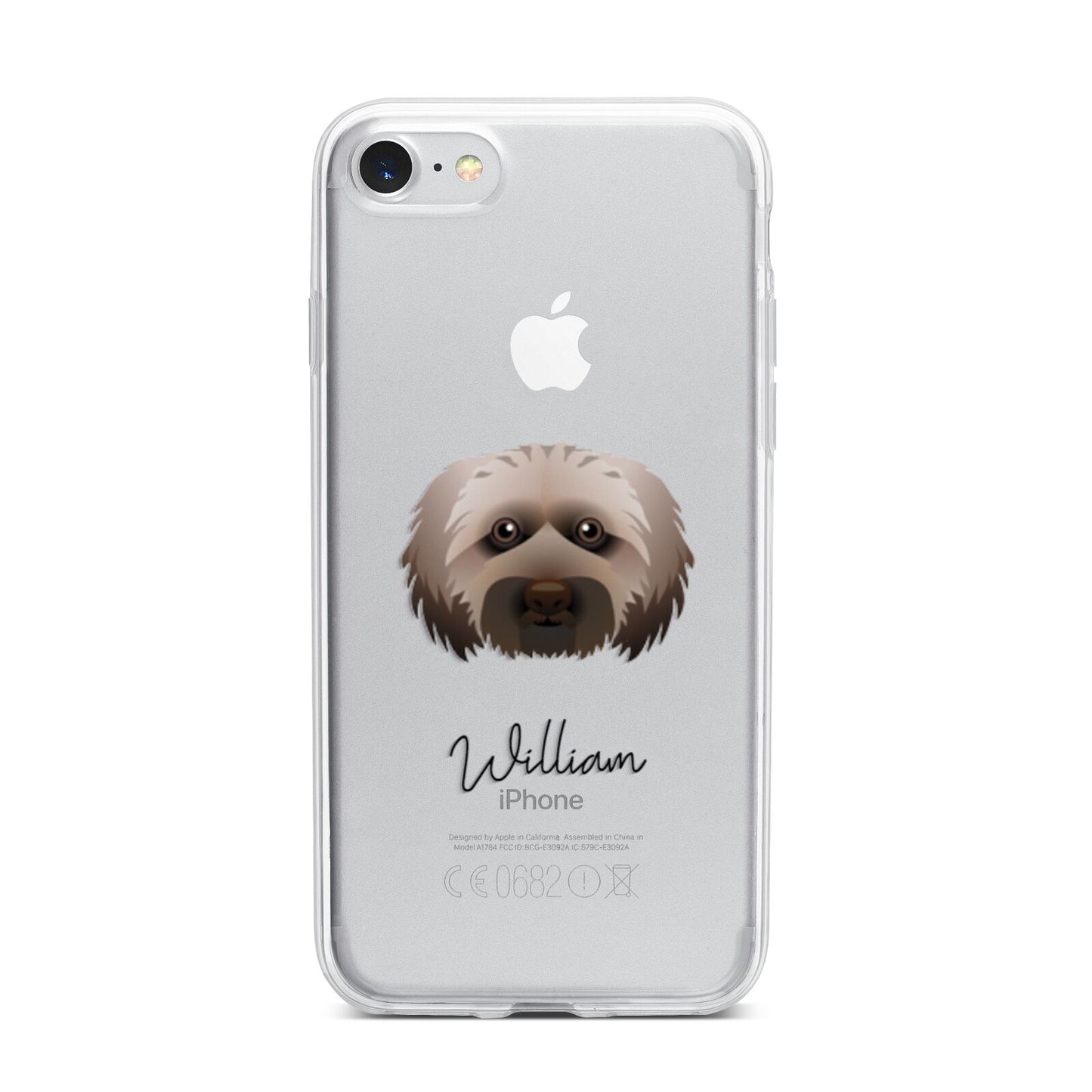 Doxiepoo Personalised iPhone 7 Bumper Case on Silver iPhone